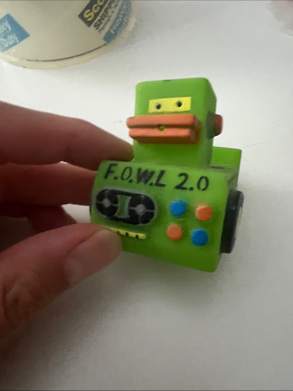 F.O.W.L 2.0 Green Robot Toy - Car Dashboard Figurine